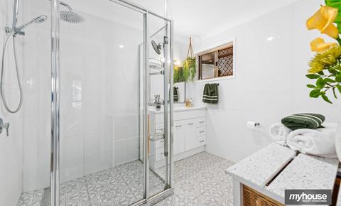 Spacious bathroom and separate toilet